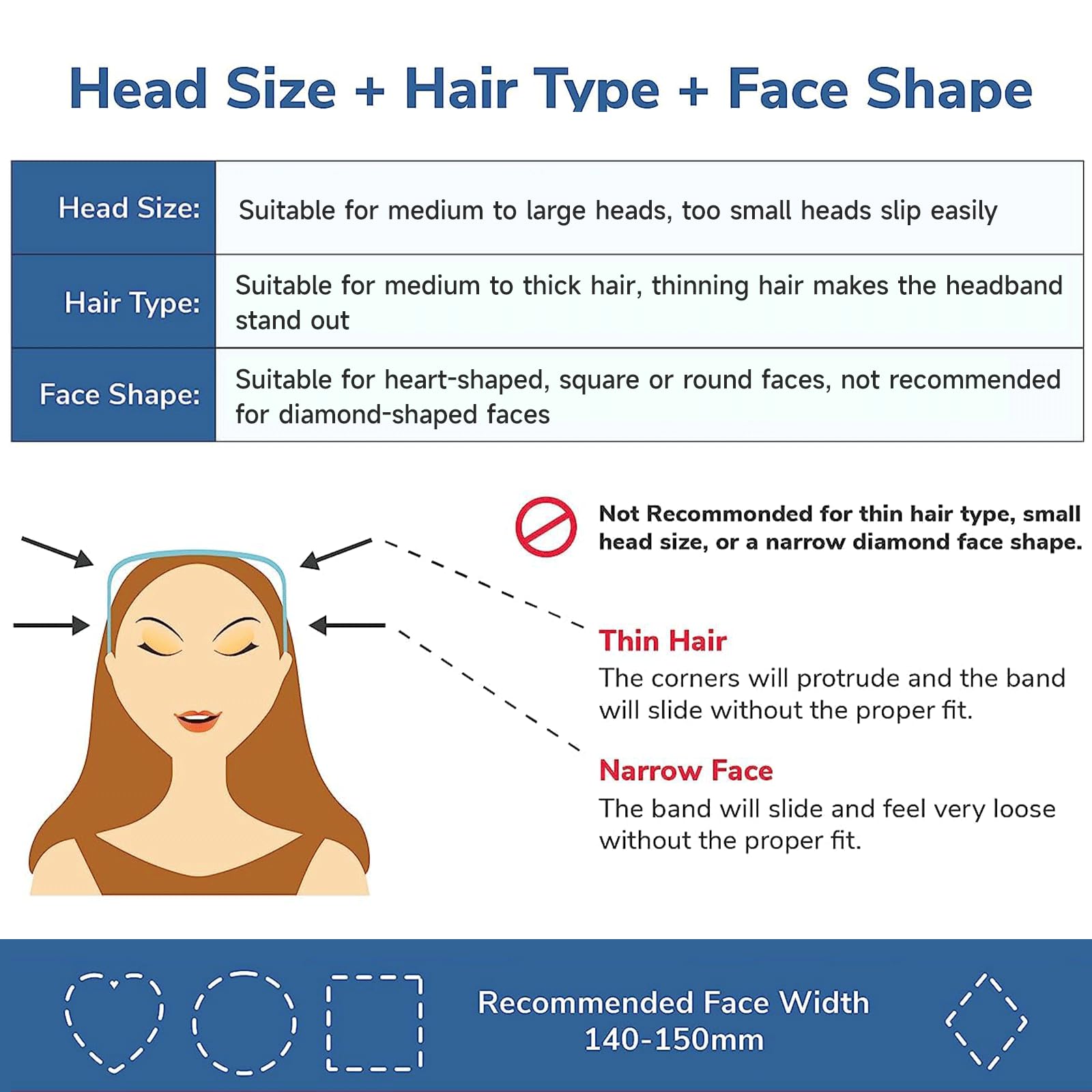 3 Pack Invisible Thick Hair Bands for Women & Men - Curly Headband Like Sunglasses, Hair Hoop Accessories for Volume & Style (Brown) | Perfect for Workouts, Yoga, Sports & Everyday Fashion