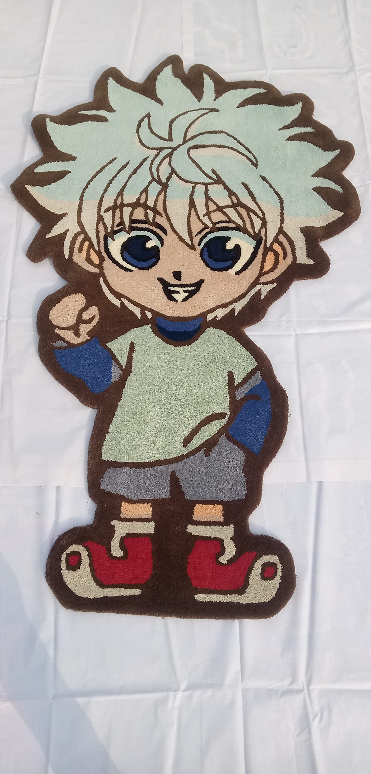 Anime Boy Cartoon Character Rug 3x5 ft - Soft Area Carpet for Living Room, Boys & Girls Bedroom Decor - Non-Slip Kids Floor Mat for Playroom, Dorm, Nursery - Cute Cartoon Design Home Accent