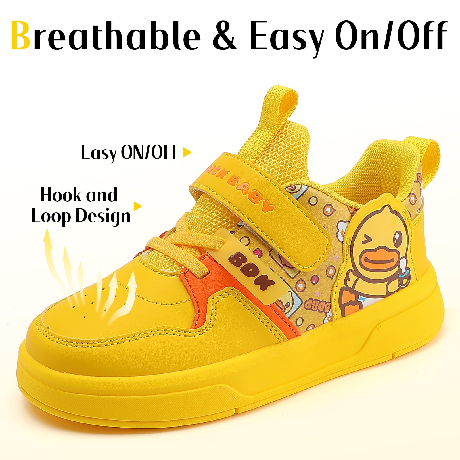 B.Duck Kids Sneakers for Boys & Girls - Comfortable & Stylish Toddler Shoes for Walking, Running & Play - Sizes 6-1 (Little Kid to Big Kid) - Perfect for School, Playground & Daily Activities