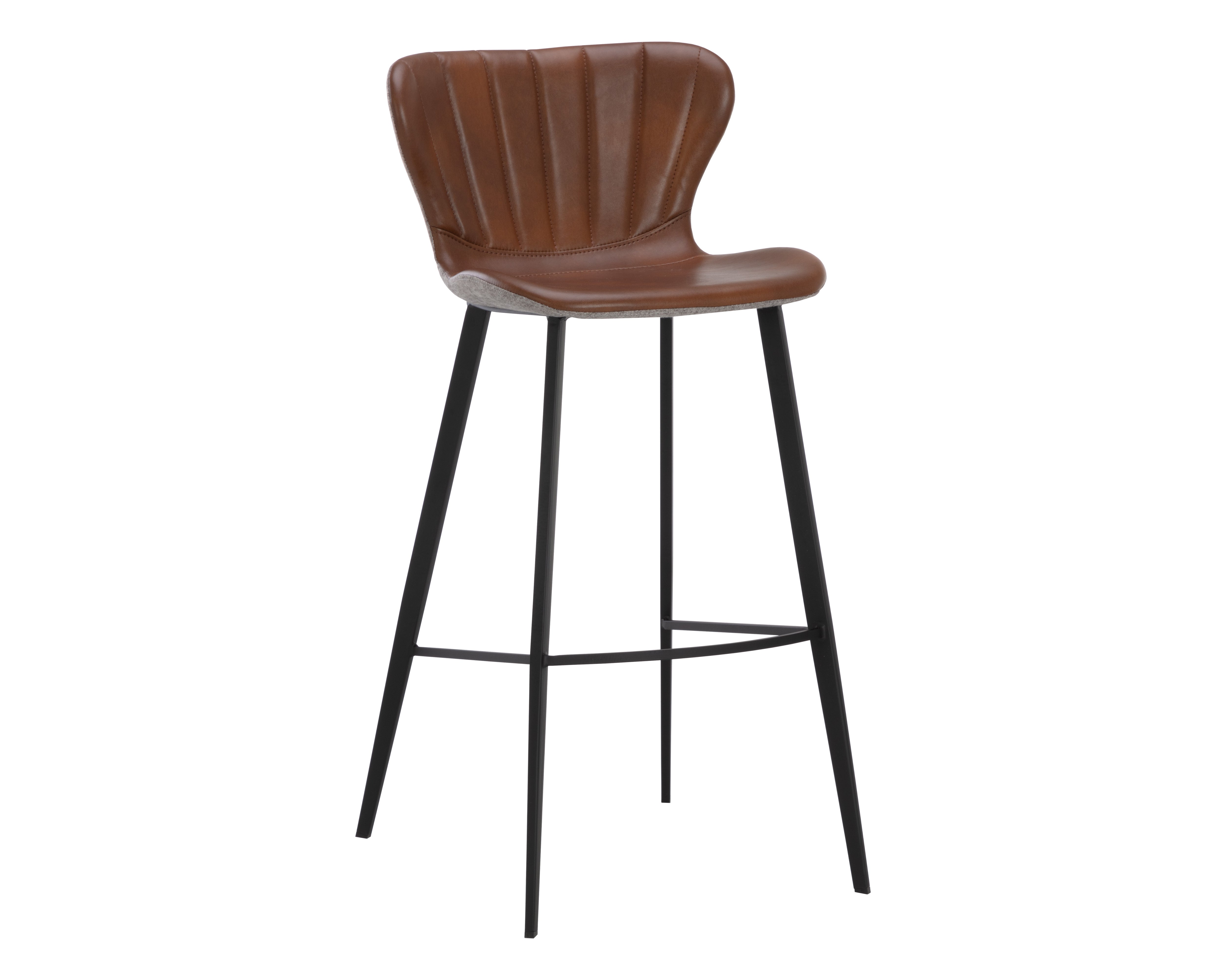 Arabella Barstool - Bravo Cognac & November Grey - Modern Kitchen & Dining Room Stool for Home & Bar Use