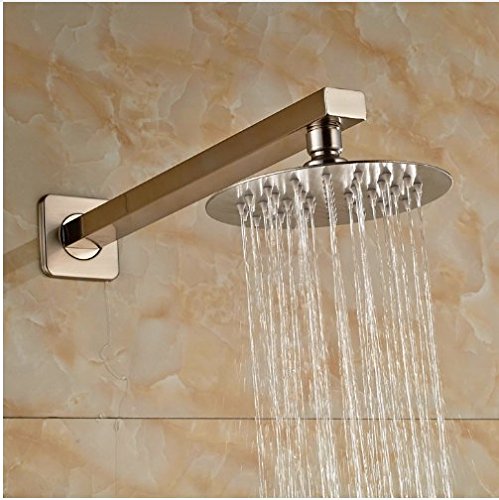 GOWE Brushed Nickel Wall Mounted Rainfall Shower Set with Handheld Showerhead - Luxury Bathroom Fixture for Spa-Like Shower Experience