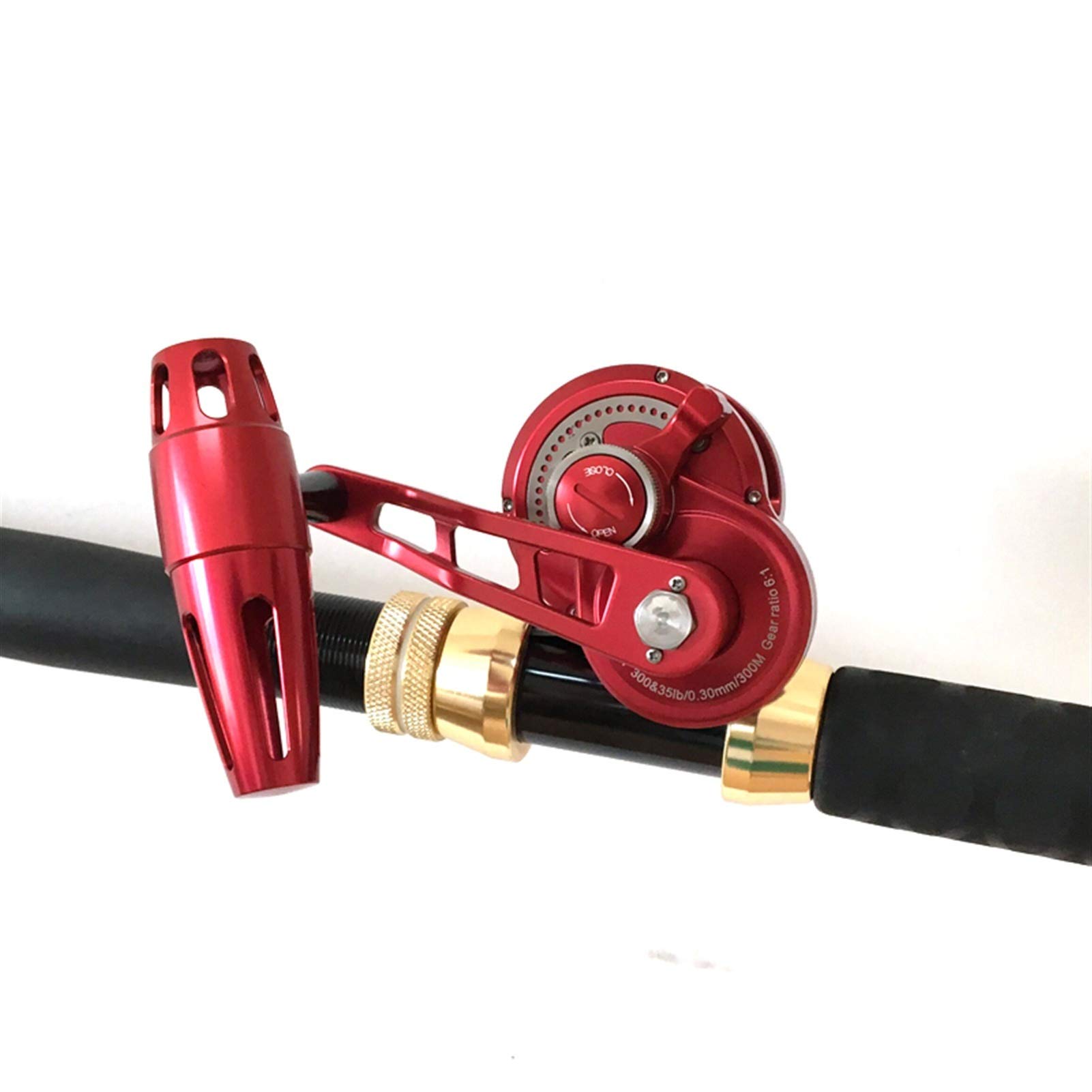 Premium Saltwater Fishing Reel - High Speed 6.0:1 Slow Jigging Reel with Narrow Spool & Right/Left Handle for Trolling, Jigging - Ideal for Saltwater, Ice, Inshore and Freshwater Fishing | Perfect for Deep Sea, Coastal & Ice Fishing Adventures