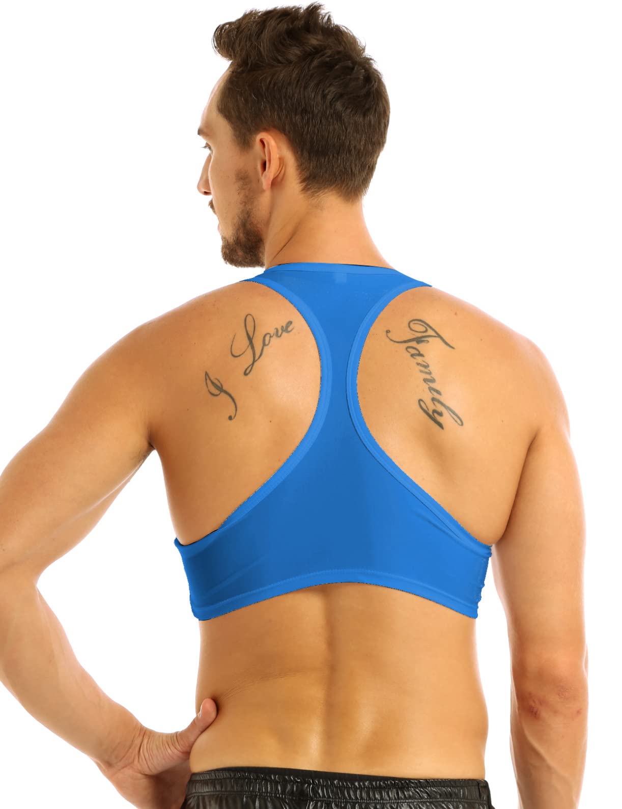 Men's Bodybuilding Workout Gym Muscle Half Tank Top - Fitness Shirt Vest for Weightlifting & Training - Perfect for Gym, CrossFit & Bodybuilding