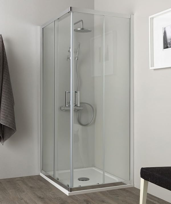 Sliding Corner Shower Door 66x86 cm Clear Glass Hydra Box - Perfect for Modern Bathrooms & Space-Saving Designs