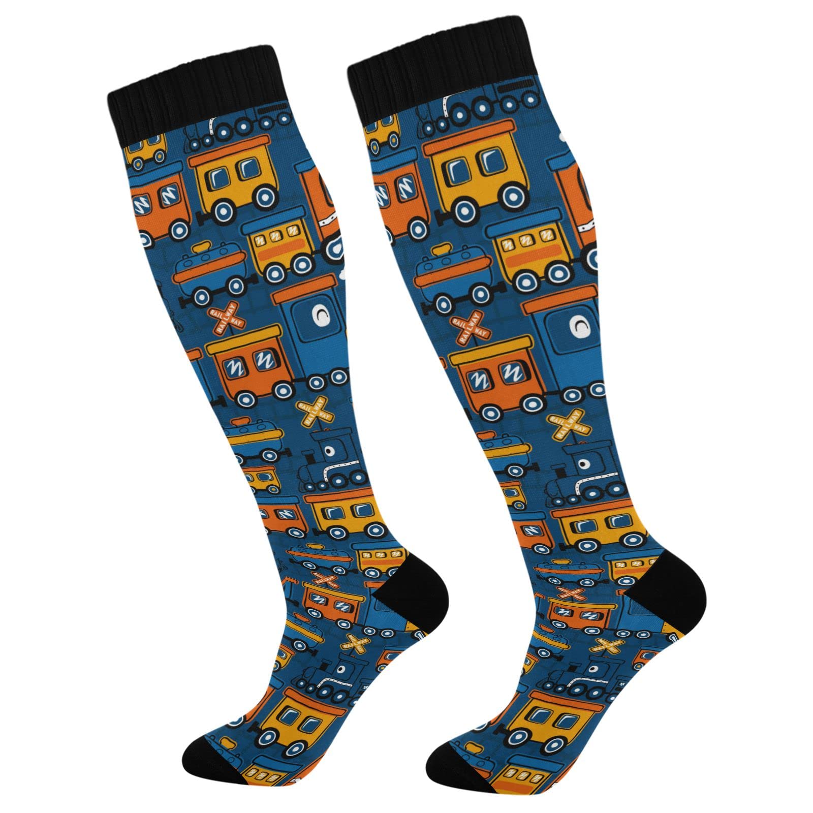 Village Country Farmhouse Compression Socks for Women & Men - Medical Grade Circulation Support Socks for Running, Cycling, Nursing & Travel - Improve Blood Flow & Reduce Swelling (Great for Athletes, Nurses & Long Flights)