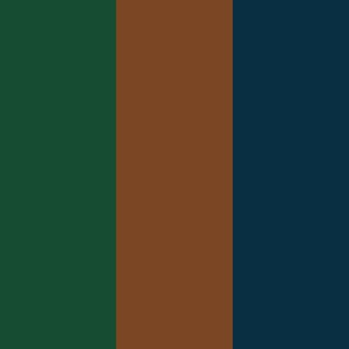 Cognac, Dark Green, Navy