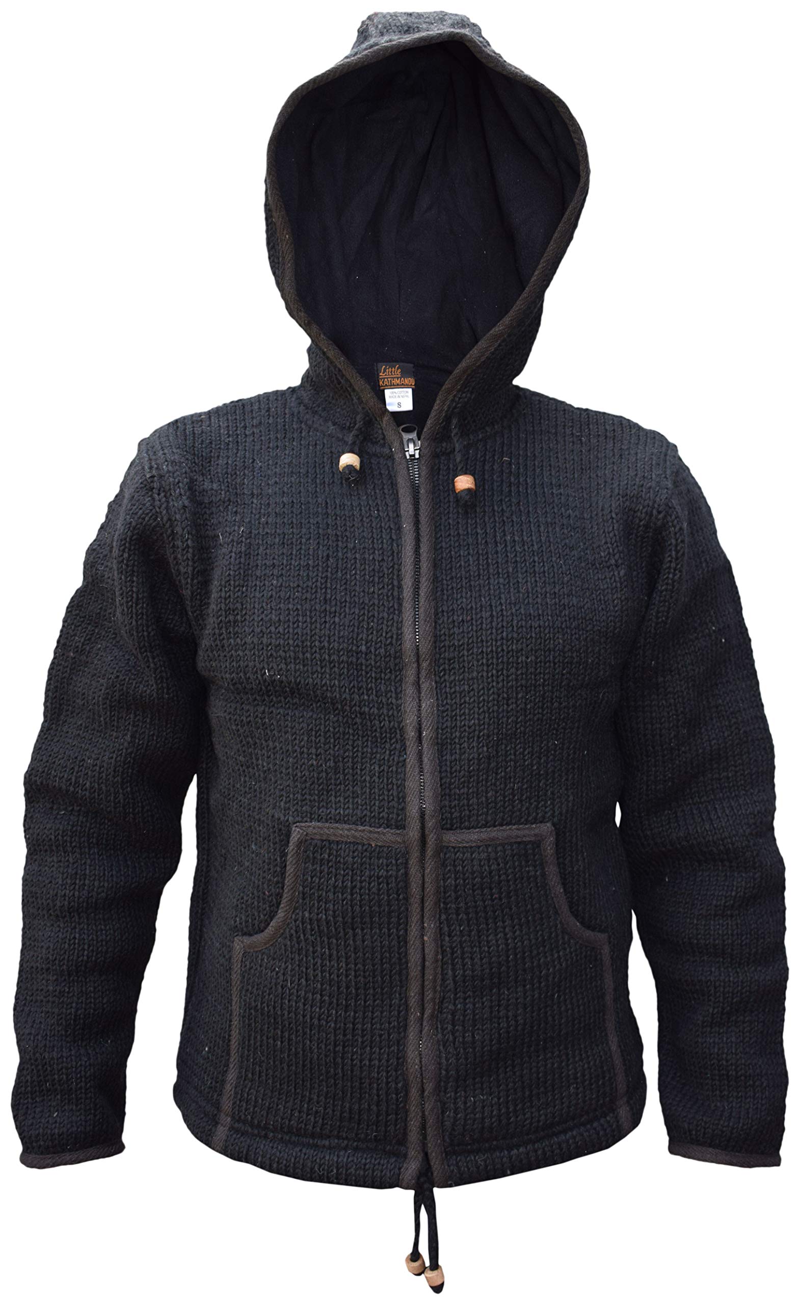 Premium Gheri Natural Woolen Handmade Sherpa Jacket - Cozy Knitted Hoodie for Men & Women | Perfect for Winter, Hiking, and Outdoor Adventures