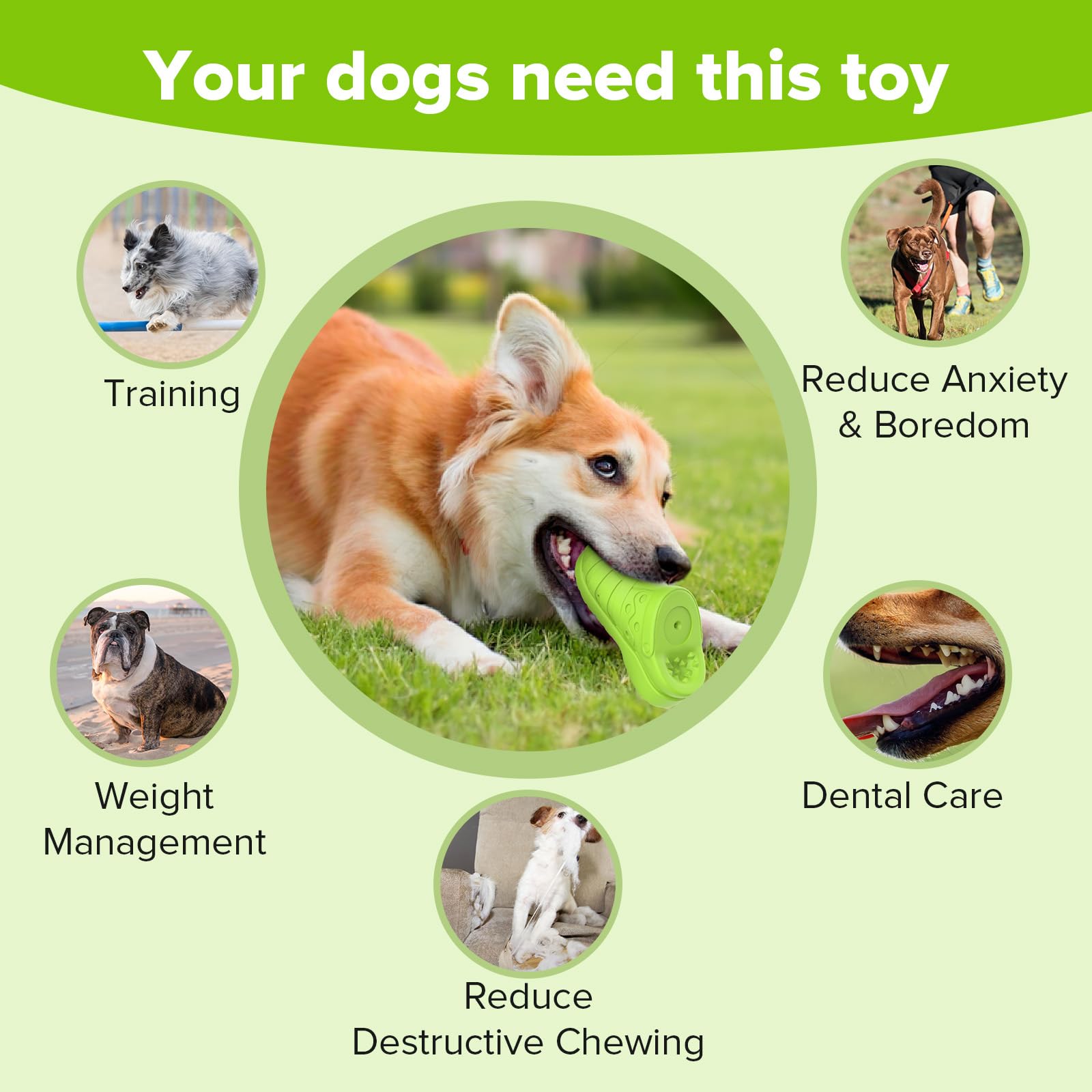 Indestructible Dog Chew Toys for Aggressive Chewers - Natural Rubber Durable Chew Toy with Beef Flavor for Large Dogs - Interactive Pet Toys to Keep Dogs Busy & Entertained - Perfect for Playtime, Training, and Anxiety Relief
