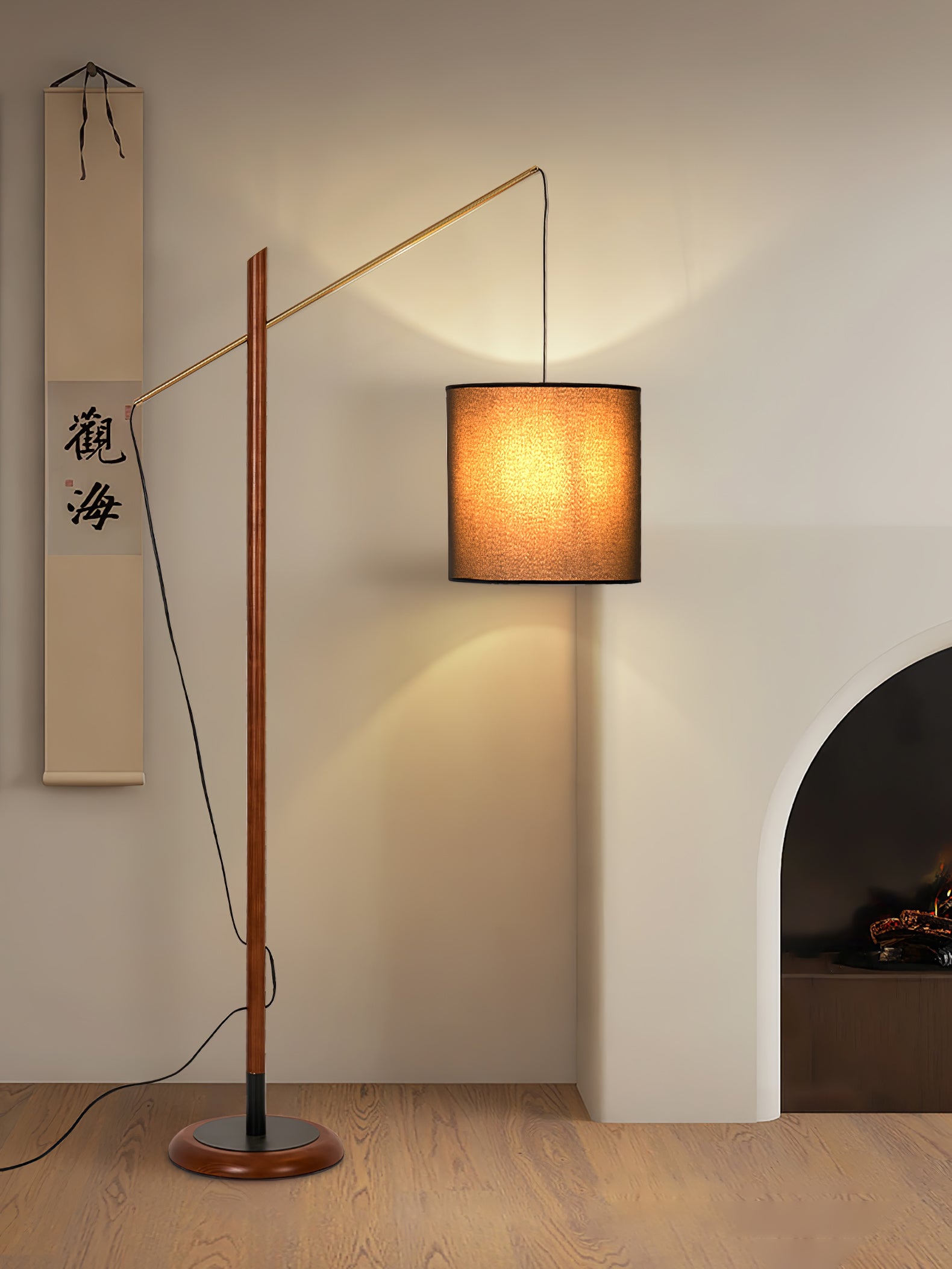 Modern Archer Floor Lamp - Adjustable Height LED Standing Light for Living Room, Bedroom & Office - Warm White & Cool White Light Modes - Perfect for Reading, Working & Relaxing