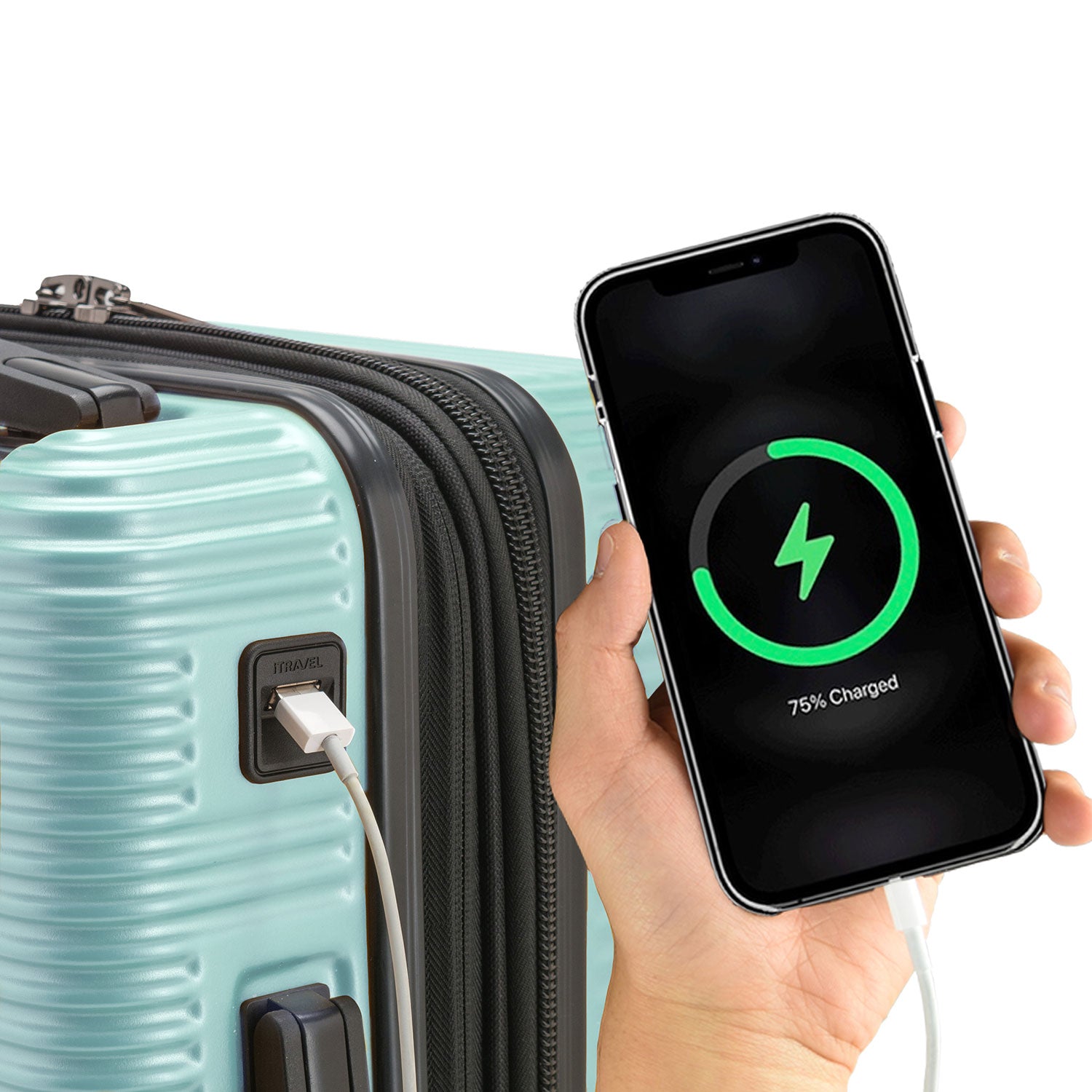 Ember 3-Piece Lightweight Luggage Set with Spinner Wheels - Perfect for International Travel & Business Trips