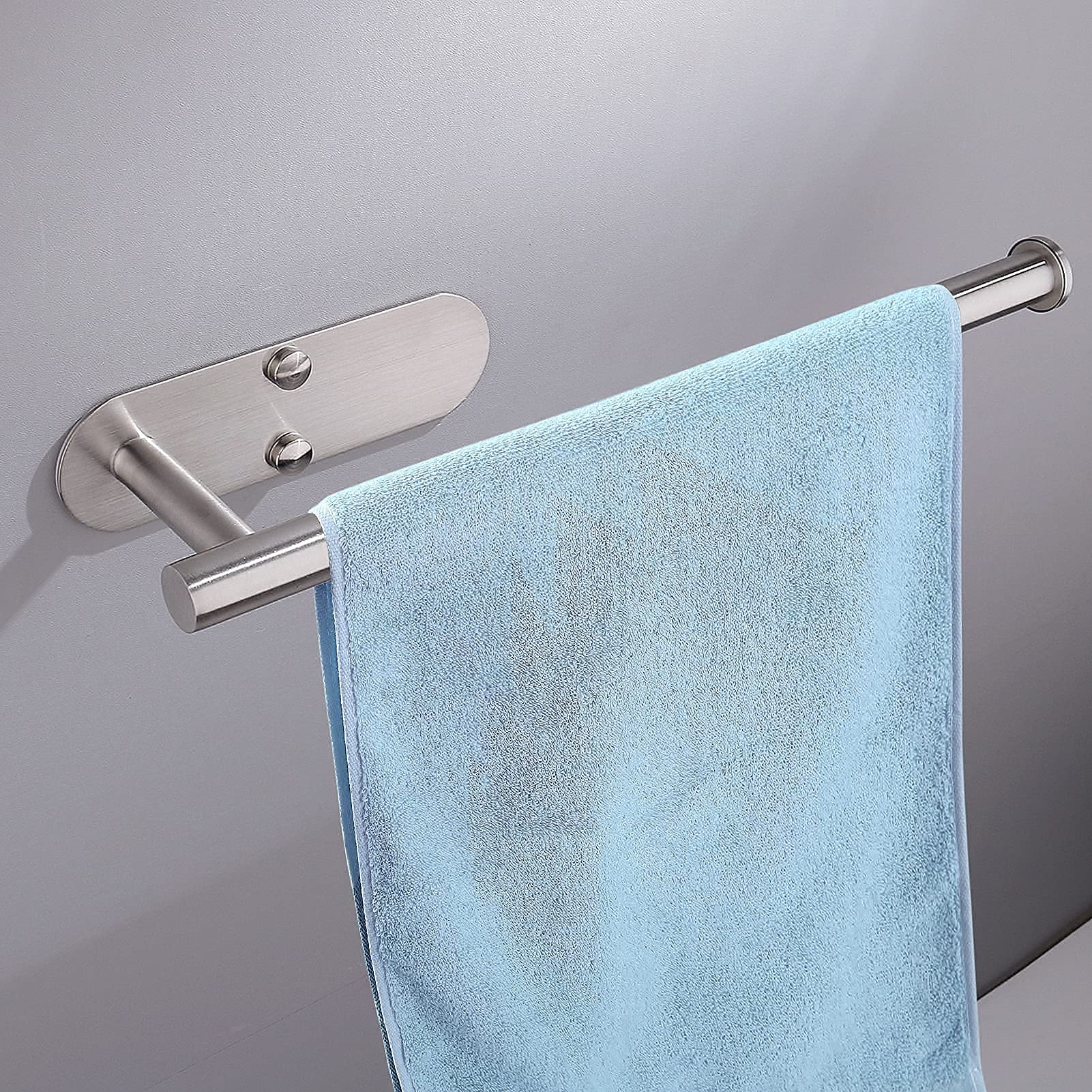 Stainless Steel Under Cabinet Paper Towel Holder - Wall Mount Kitchen & Bathroom Towel Rack for Jumbo Rolls - Self Adhesive Farmhouse Accessories (Gold, SUS 304) - Perfect for Kitchen, Bathroom & RV Organization