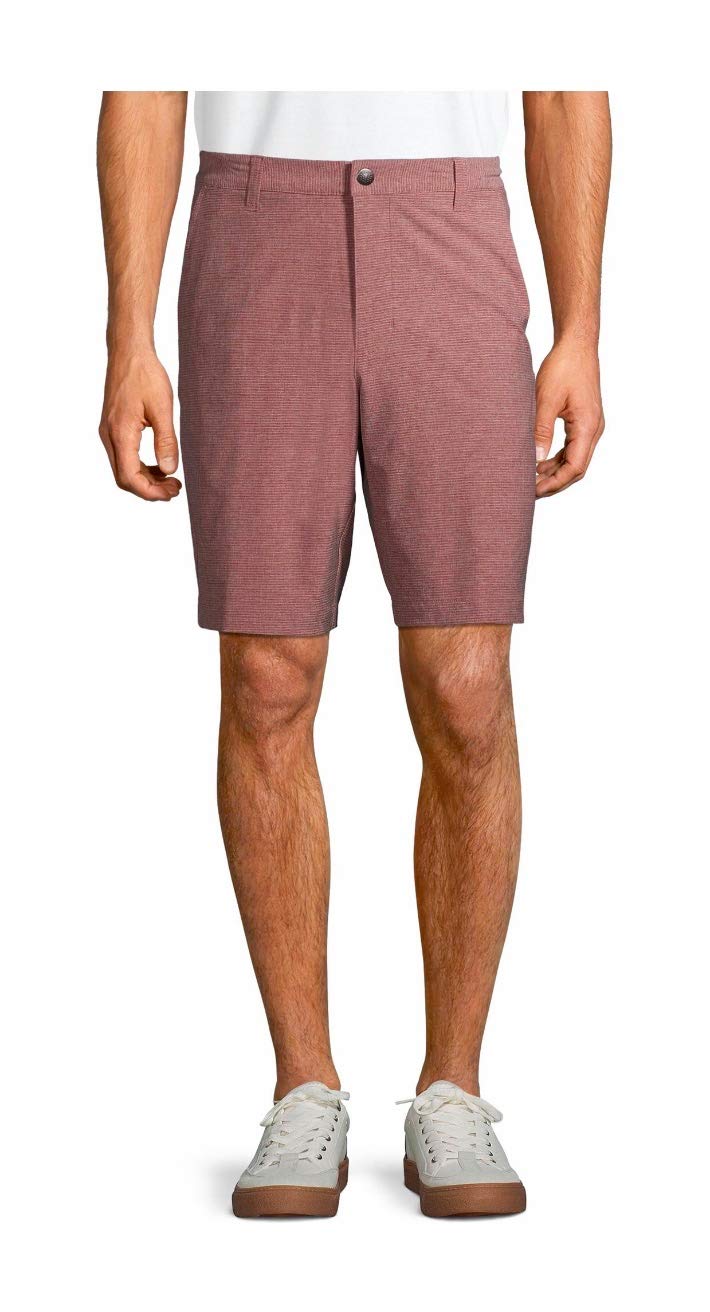 George Men's 10-Inch Stripe Walking Shorts - Comfortable Casual Summer Shorts for Outdoor Activities, Beach, and Gym Wear