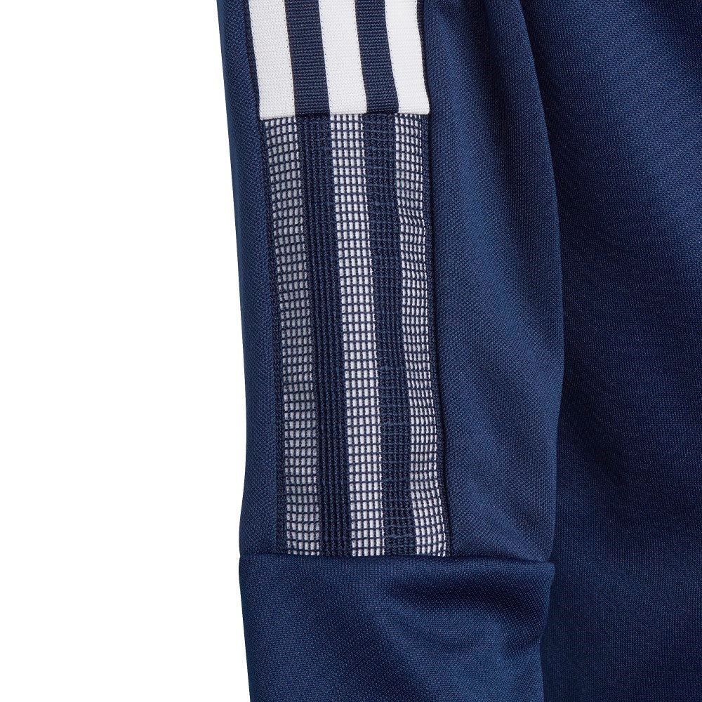 Adidas Youth Tiro 21 Track Jacket - Navy/White - Lightweight Breathable Soccer Training Jacket for Boys & Girls - Perfect for Sports Practice, Gym Workouts & Outdoor Activities