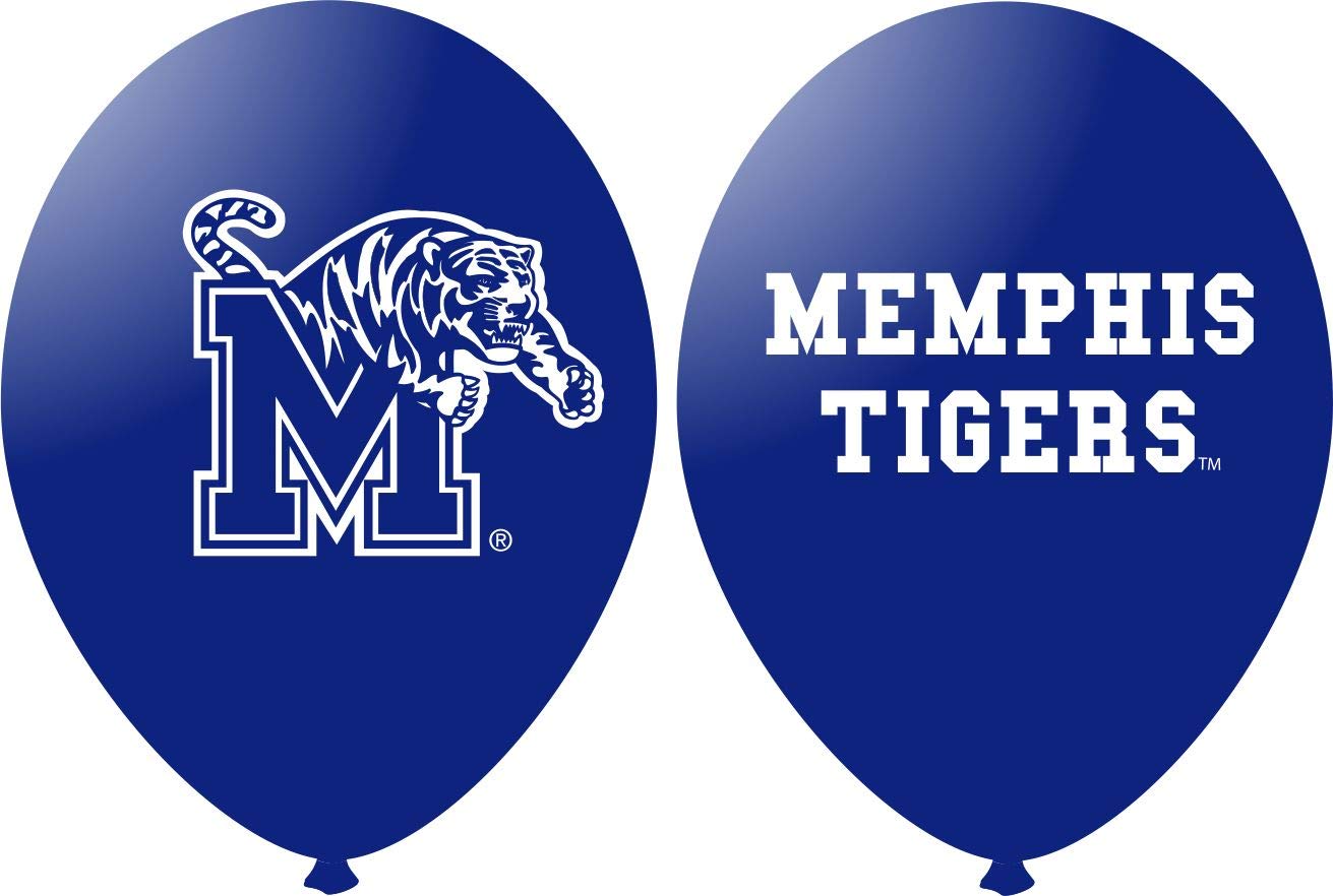Memphis Tigers 10-Pack 11-Inch Helium Latex Balloons - Officially Licensed College Football Team Decorations for Parties, Tailgates & Game Day Celebrations