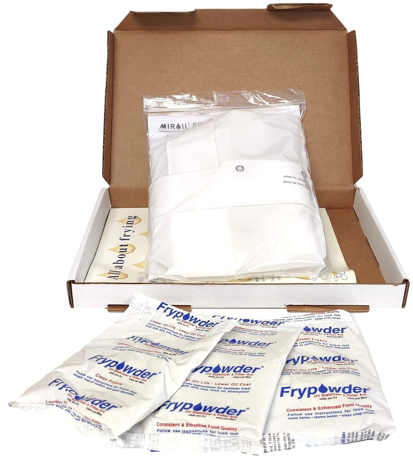 MirOil F919B Oil Filter Bag - Compatible with Most Commercial Fryers & Filter Machines, Preserves Food Quality & Taste, Hot/Cold Cooking Oil Strainer (Frame Sold Separately) - Ideal for Restaurants, Food Trucks & Catering Businesses