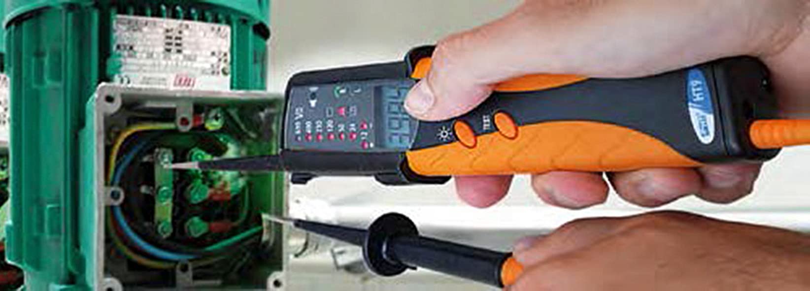 HT Instruments HT8 2-Pole Multifunction Electrical Tester with LED/LCD Display - Perfect for Electricians, HVAC Technicians & Home Electrical Safety Testing