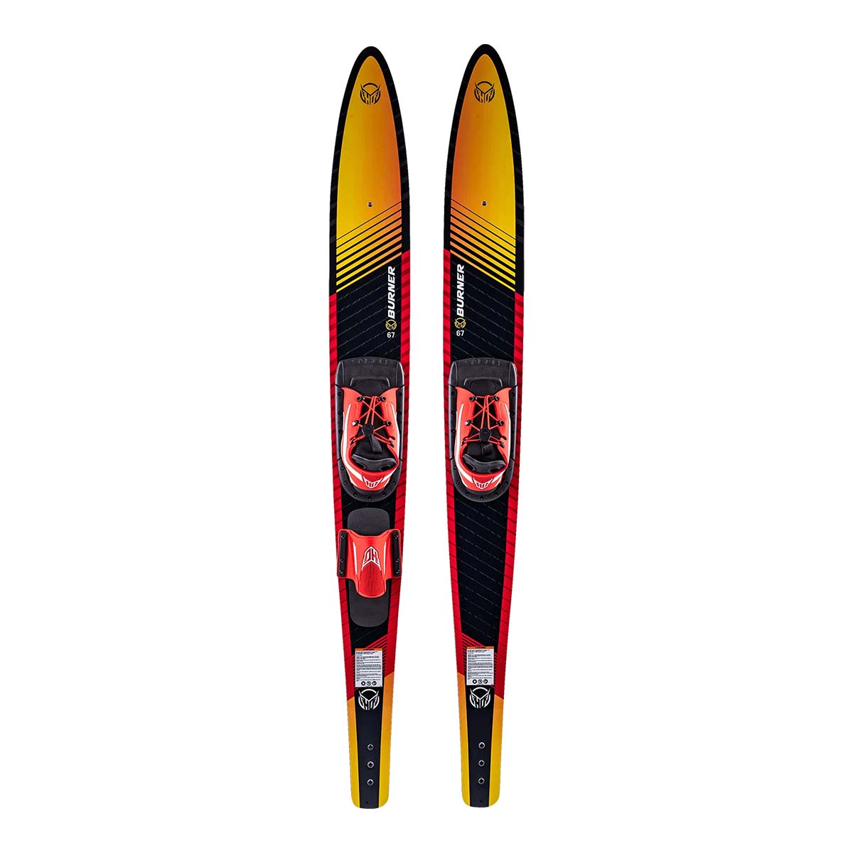 HO Burner 67 Combo Water Skis - Premium Performance Water Skis for Adults & Teens - Perfect for Lake, Ocean & Wakeboarding (Pair) - Ideal for Summer Water Sports & Family Fun