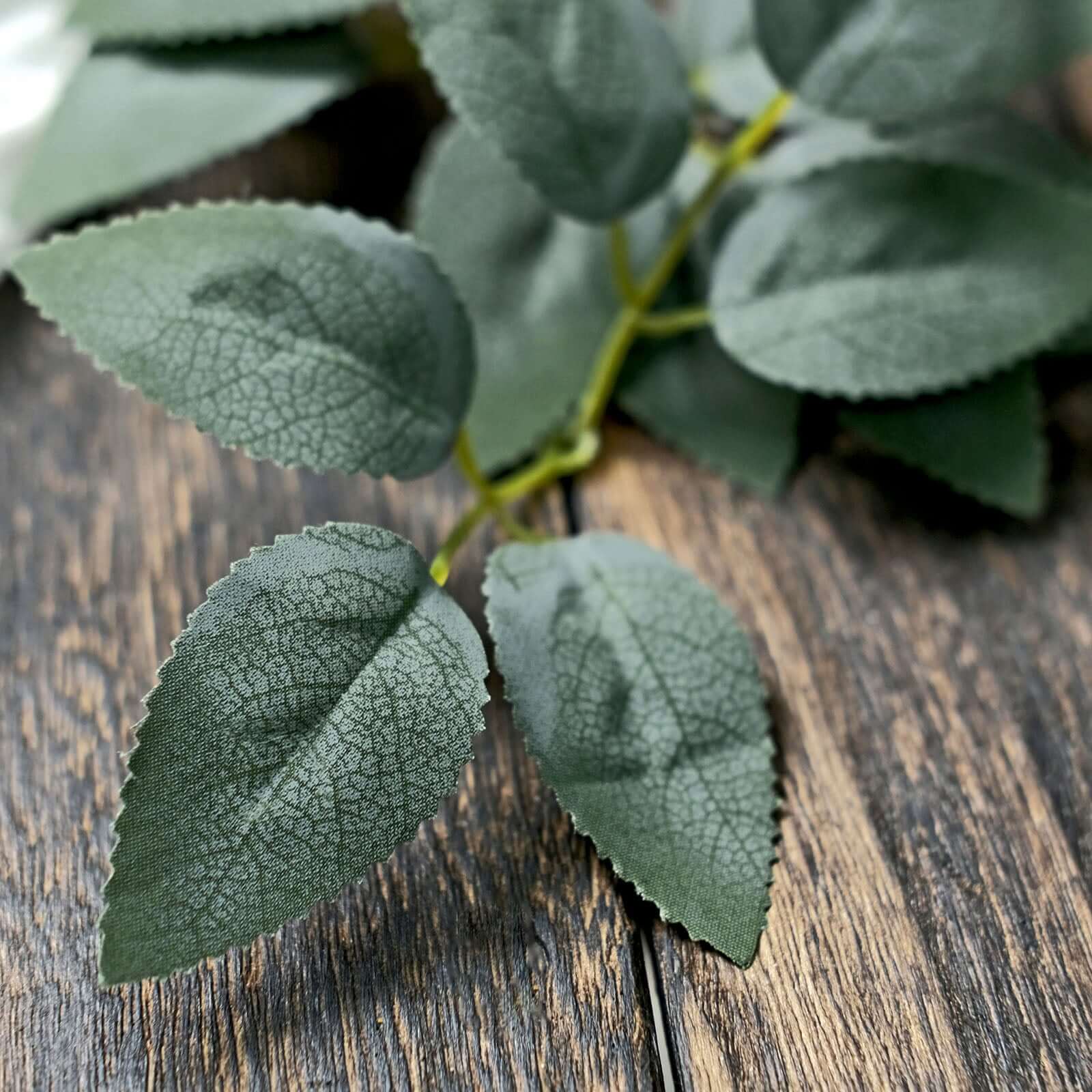 100 Pack Frosted Green Bulk Rose Leaves - Artificial Greenery Fake Rose Flower Leaves for DIY Wreath, Garland, Wedding Decor, Home Decoration, Floral Arrangements & Craft Projects