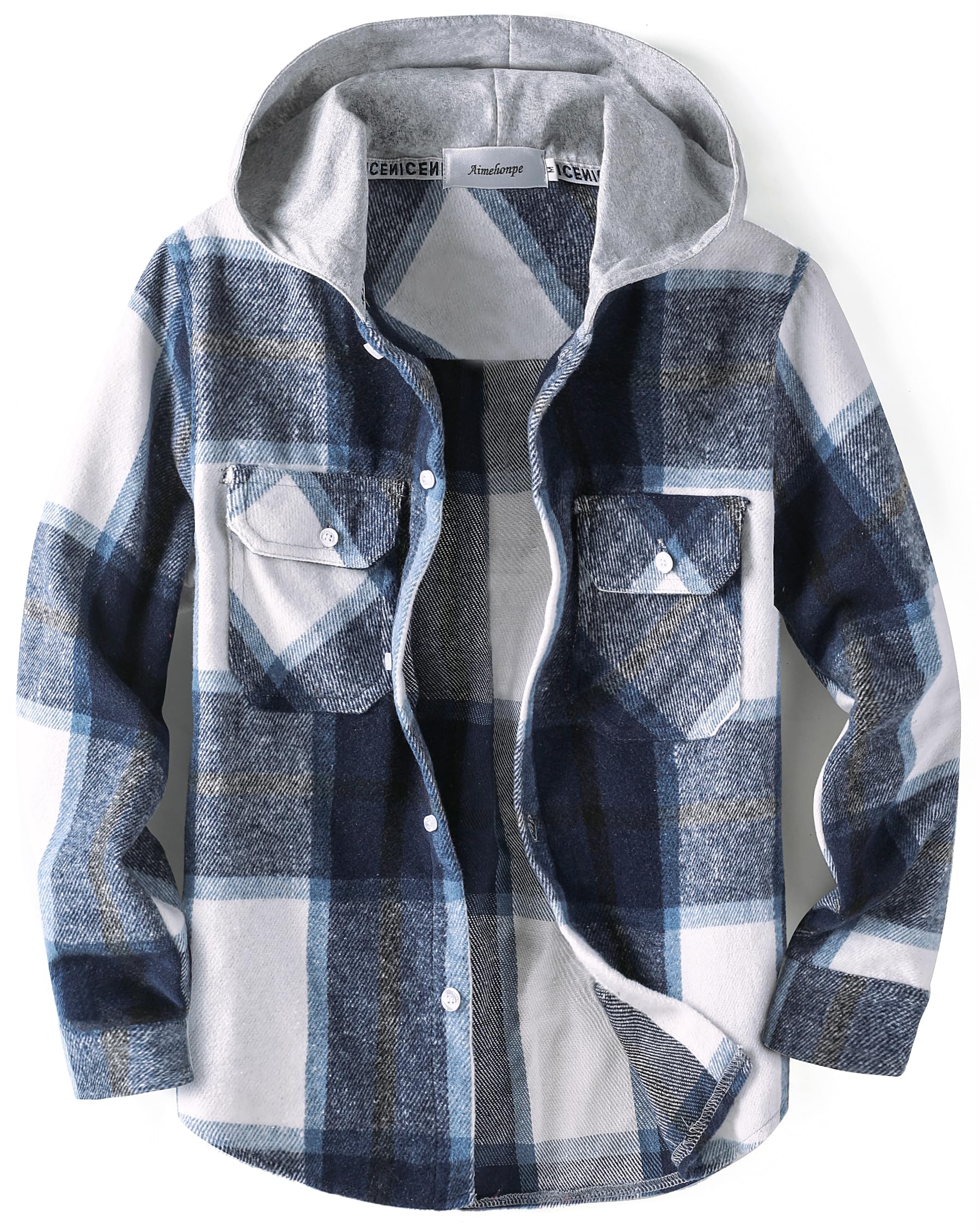 Boys & Girls Casual Flannel Plaid Hoodies - Spring Fashion Long Sleeve Button Down Shirts, Lightweight Jacket Coats for Kids - Perfect for School, Outdoor Play & Family Outings