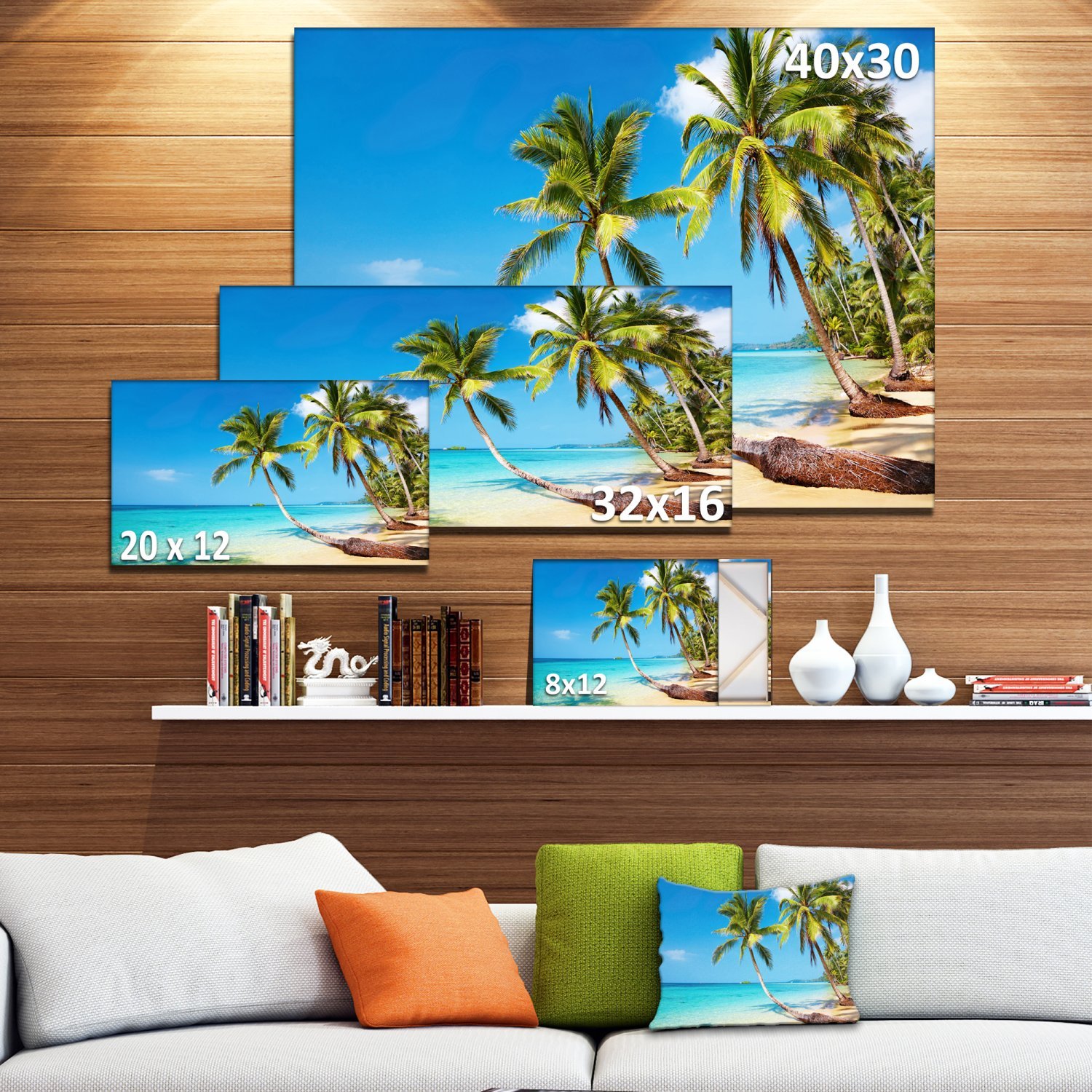 Tropical Beach Photography Seascape Canvas Print - Stunning Ocean Wall Art for Coastal Home Decor, Living Room & Bedroom Wall Decor