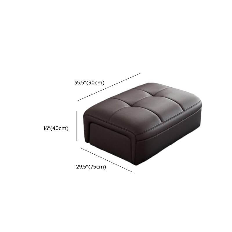 L-Shaped Faux Leather Sofa Chaise - Stain Resistant Sectional Couch with Square Arms (2-Piece/3-Piece Set, Left-Facing) - Perfect for Living Rooms, Home Theaters, and Modern Apartments