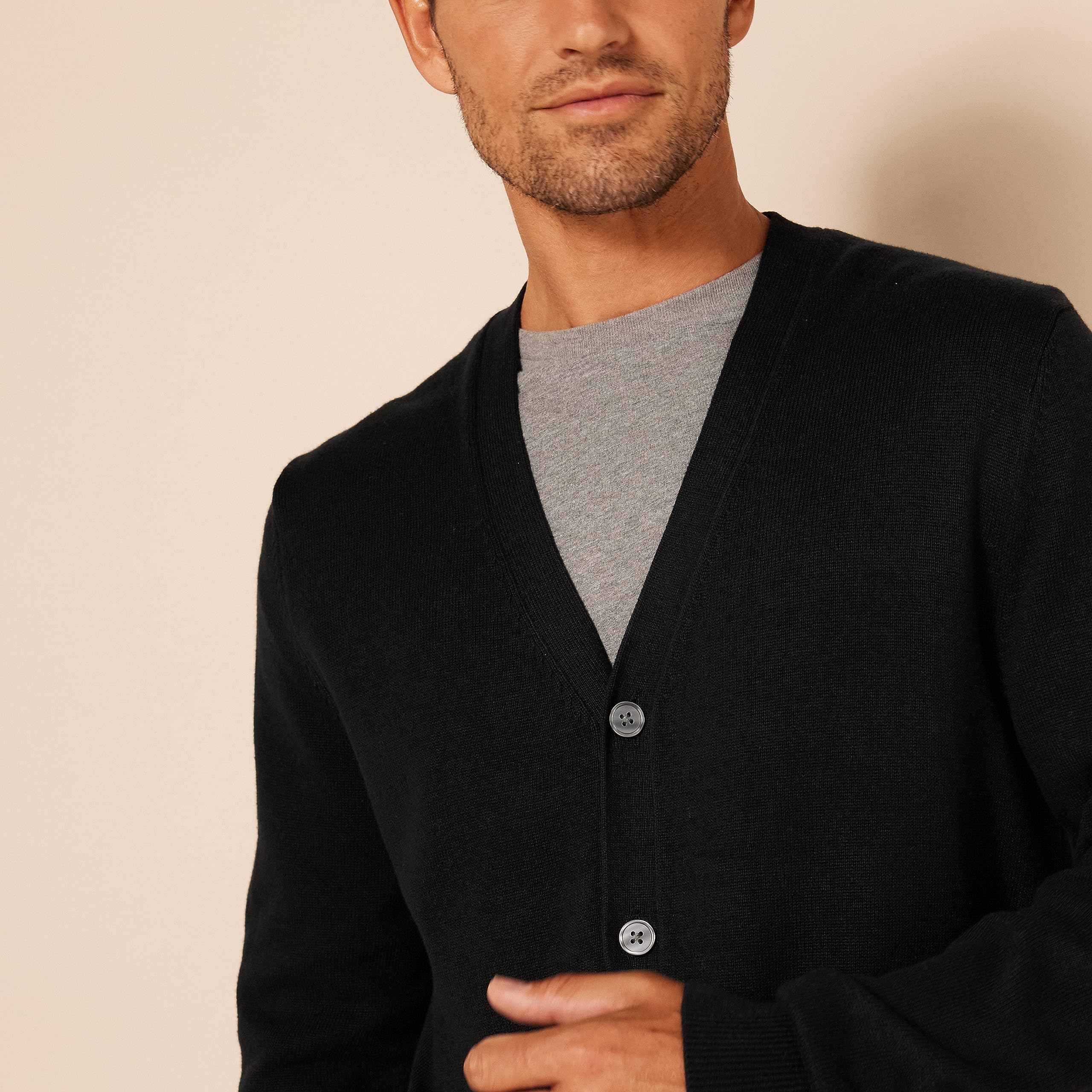 Amazon Essentials Men's Cotton Cardigan Sweater - Soft Comfortable Knitwear for Casual Wear, Office & Layering | Lightweight Fall & Winter Pullover for Everyday Style