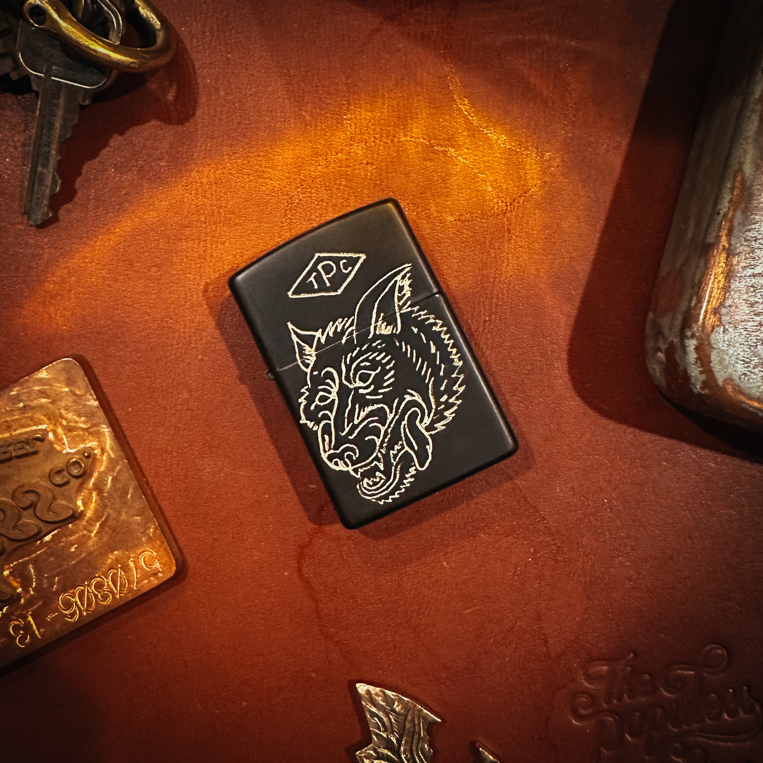 BROOKHAYL x POPULESS Limited Edition Hand Engraved Zippo® Lighter 013 - Black Matte Finish | Perfect for Collectors, Gifts & Everyday Carry