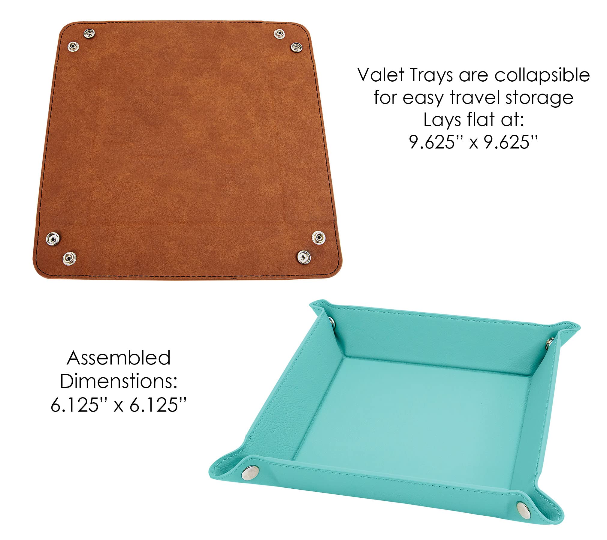 Personalized Leather Valet Tray for Men - Nightstand Organizer & Everyday Carry Tray - Perfect Key Holder and Gift for Dad, Husband, Boyfriend - Ideal for Bedroom, Office, or Travel Use