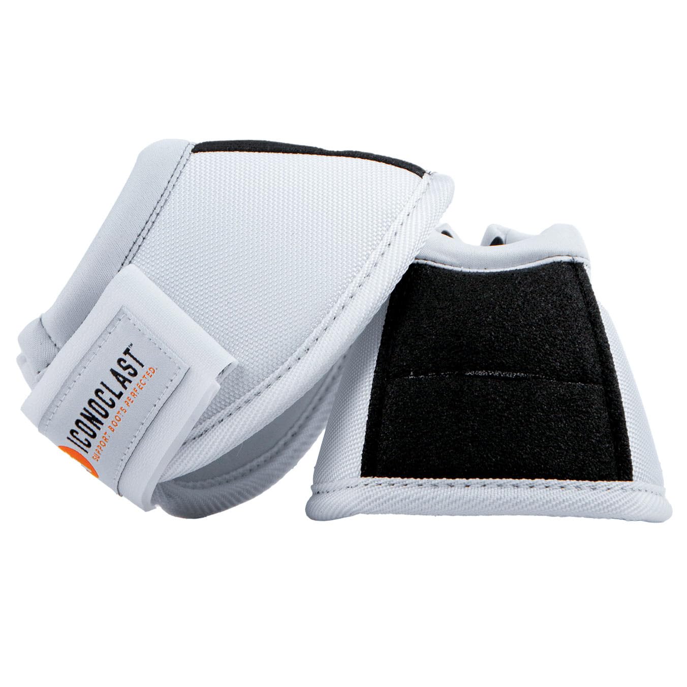 Iconoclast Horse Bell Boots - White Size M - Durable & Protective Horse Boots for Jumping, Training & Riding