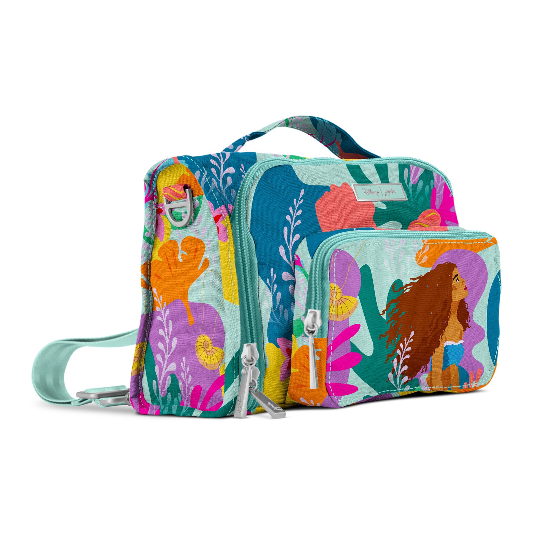 JuJuBe x Disney The Little Mermaid Ocean of Dreams Collection - Waterproof Diaper Bag & Travel Tote for Moms - Perfect for Beach Trips, Pool Days & Baby Essentials Organization (Canada Exclusive)