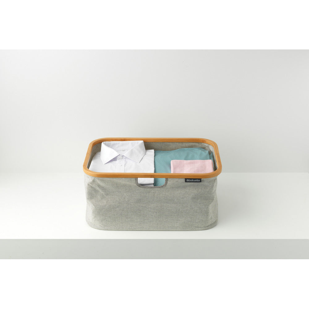 Foldable Laundry Hamper 40L Grey - Collapsible Clothes Hamper for Bedroom, Bathroom & Travel - Space Saving Storage Solution for Dirty Clothes