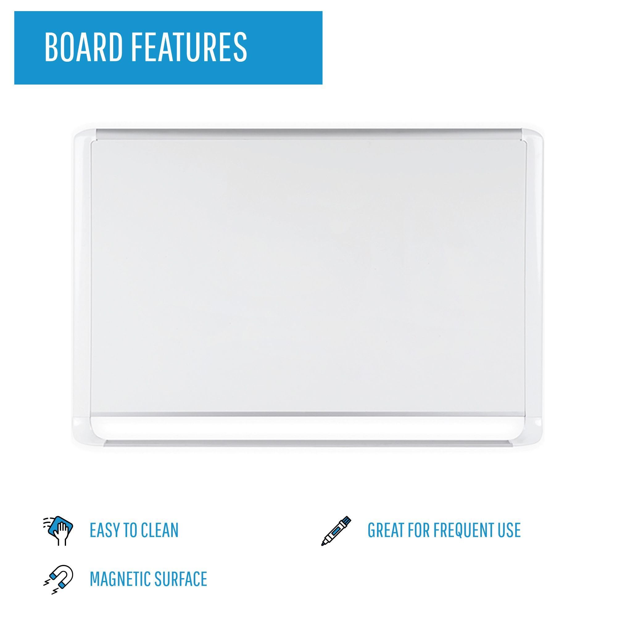 MasterVision Magnetic Gold Ultra Dry Erase Board - 3x4 Feet Aluminum Frame Whiteboard for Office, Classroom & Home Use - Premium Dry Erase Surface with Strong Magnets (MVI050205)