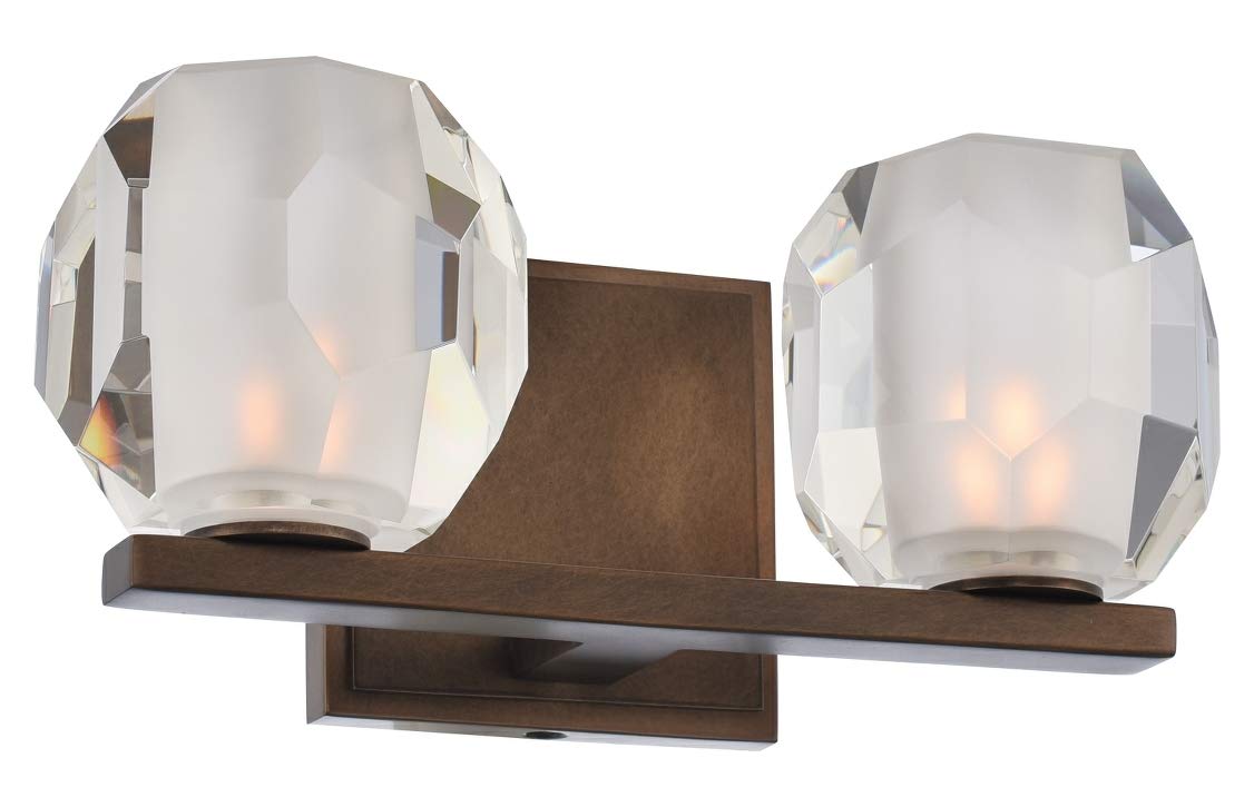 Regent 2-Light Bathroom Vanity Light Fixture in Vintage Bronze Finish - Perfect for Bathroom, Powder Room, and Dressing Area Lighting