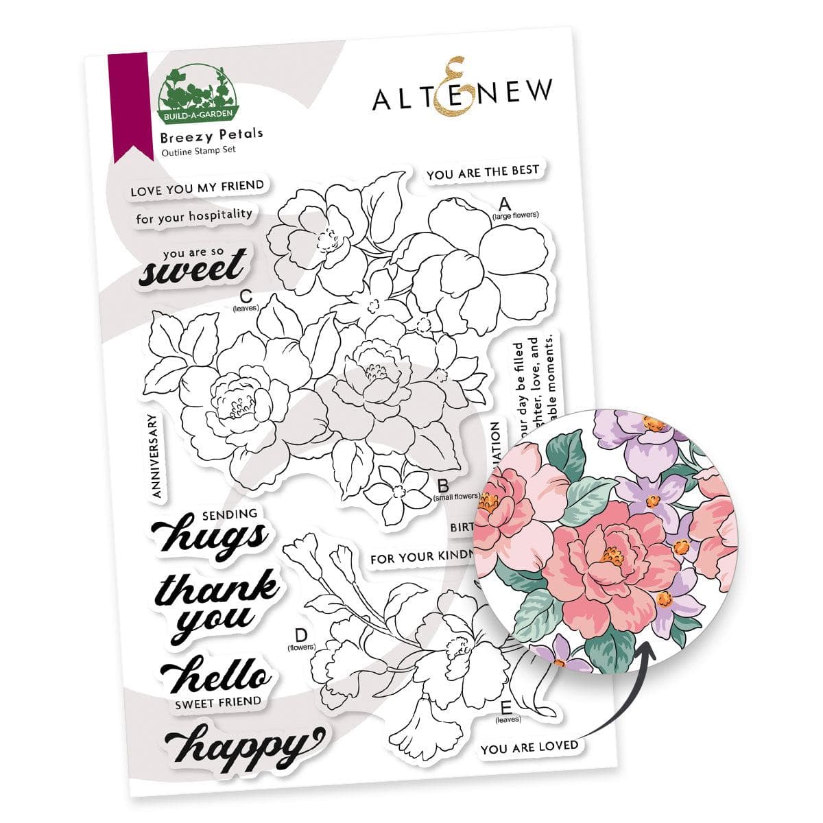 Build A Garden: Breezy Petals and Add-on Die Bundle for DIY Scrapbooking, Card Making & Paper Crafts