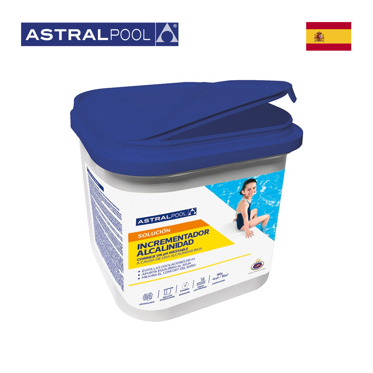Alkalinity Enhancer Powder - 6 kg (13.2 lbs) for Swimming Pools & Hot Tubs | pH Balance Booster | Water Treatment Solution