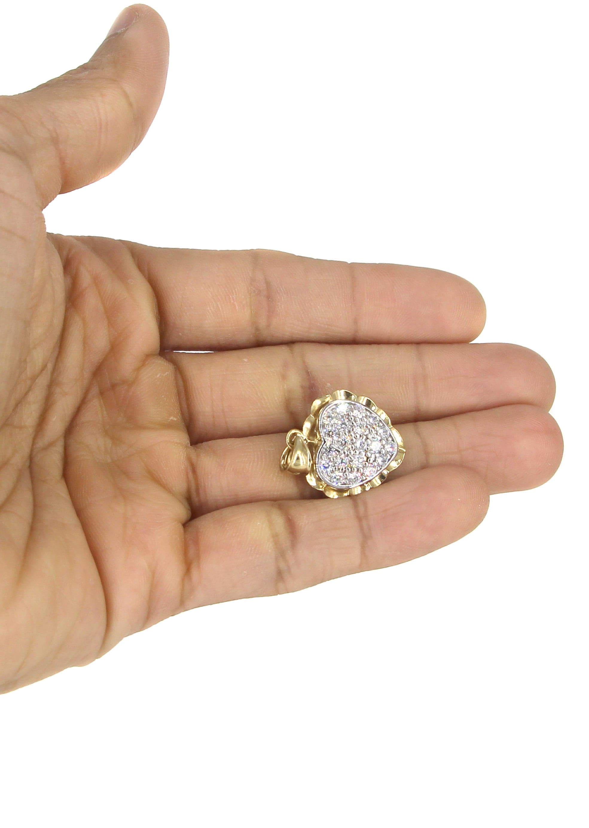 10K Yellow Gold Heart Necklace for Women - 14.1 Grams Solid Gold Pendant with 18