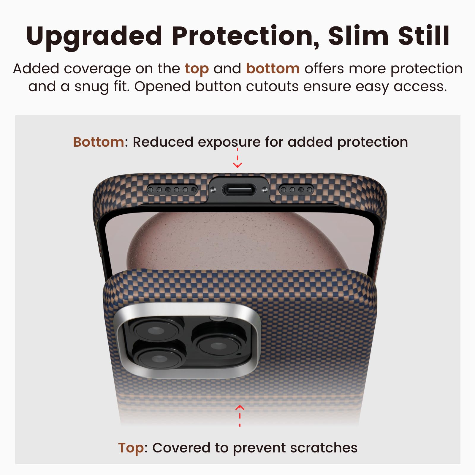 Pitaka Aramid Fiber Woven Case for iPhone 16 Pro Max | Sunset Color | MagSafe Compatible | Tactile Woven Texture | Cosmic Universe Pattern | Slim Protective Phone Cover for Everyday Use & Travel