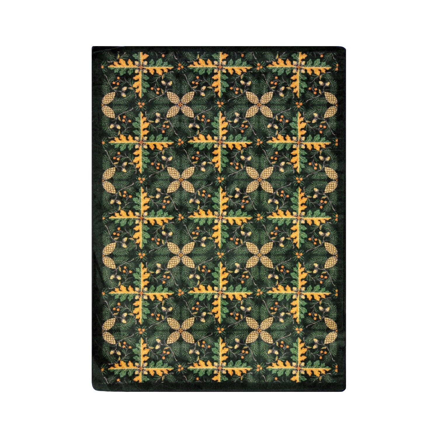 Joy Carpets Kaleidoscope Tahoe Whimsical Area Rugs - Pine Design Non-Slip Living Room Rug for Kids Bedroom & Playroom Decor