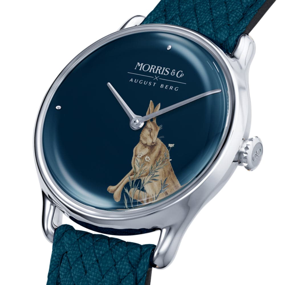 August Berg Indigo Perlon Braided Nylon Strap Unisex Watch M1FH0630E16VID (38mm) - Stylish Water-Resistant Watch for Men & Women - Perfect for Casual Wear, Outdoor Activities & Everyday Use