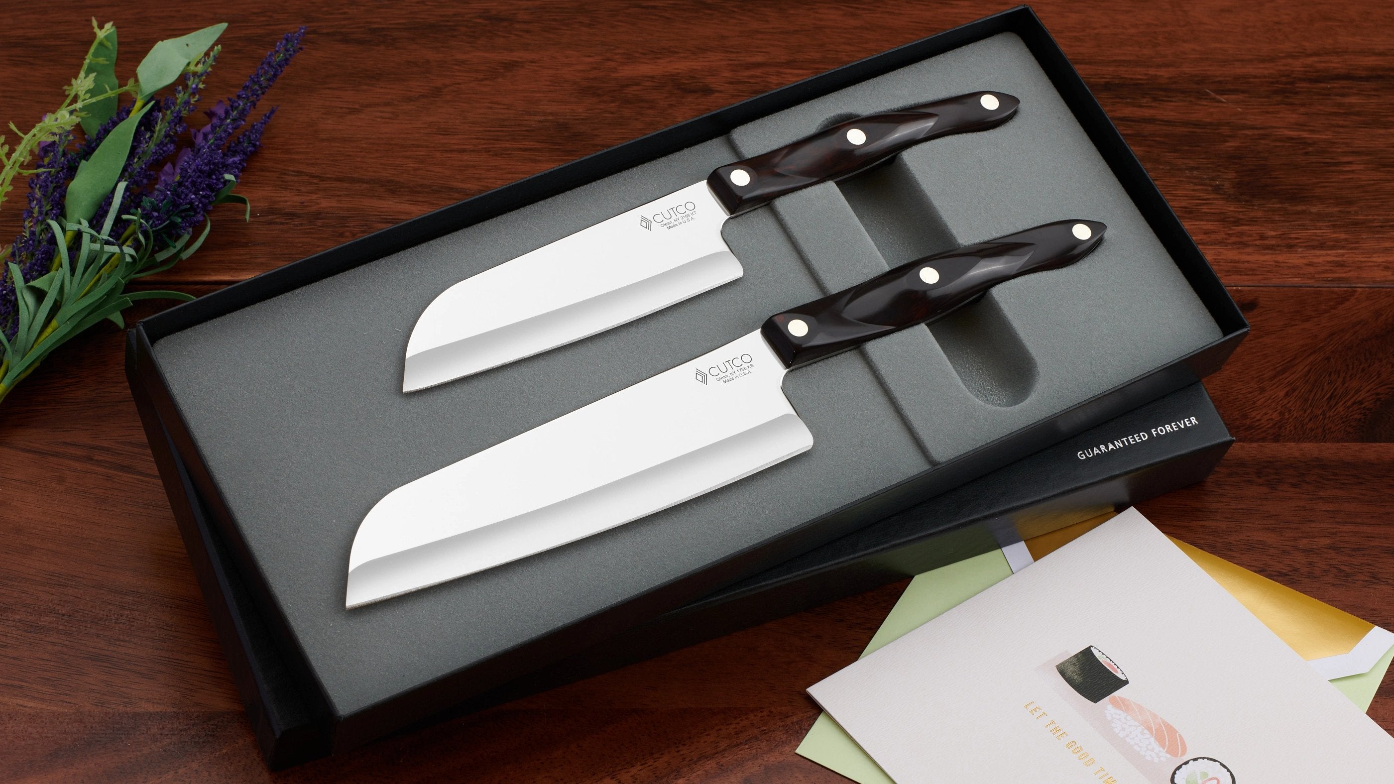Premium 2-Piece Santoku Knife Set with Gift Box - Japanese Kitchen Knives for Slicing, Dicing & Chopping - Perfect for Home Chefs & Cooking Enthusiasts