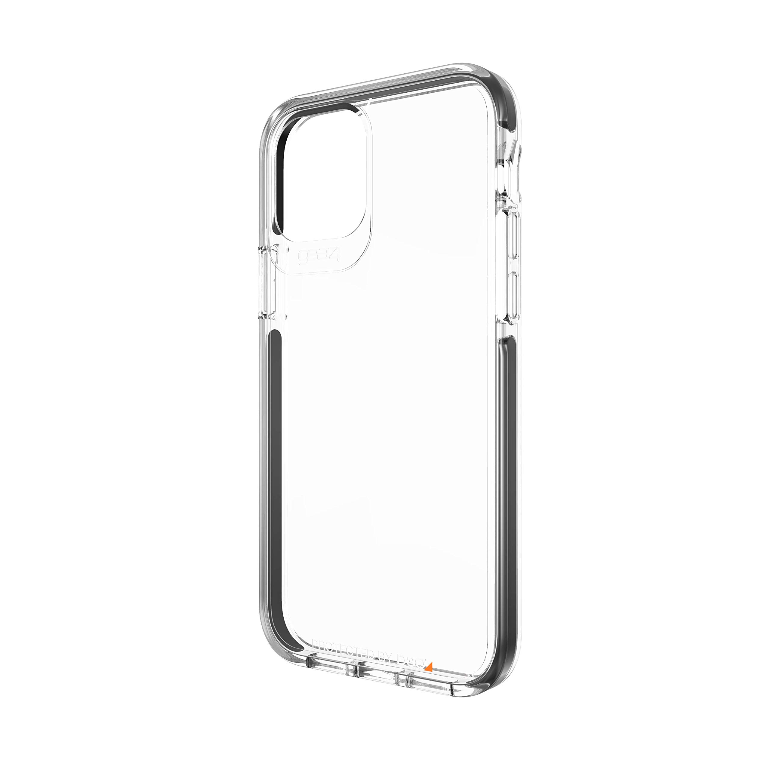 Gear4 Piccadilly Series Hard Case for iPhone 12 Pro & iPhone 12 - Clear/Black | Shockproof Protective Cover | Slim Fit Design | Perfect for Outdoor Activities & Daily Use