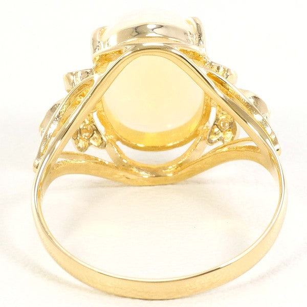 10K Yellow Gold Opal Diamond Ring for Women - Elegant Vintage Style Jewelry Gift for Anniversary, Engagement & Special Occasions