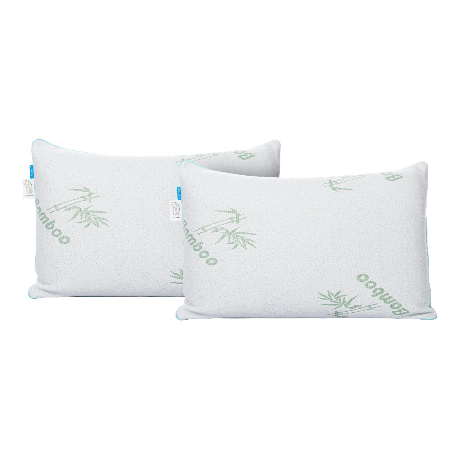 Shredded Memory Foam Pillow for Back, Stomach & Side Sleepers - Adjustable Queen Size Bed Pillow (White, 41.9x17x17 Inches) - Perfect for Neck Pain Relief & Better Sleep