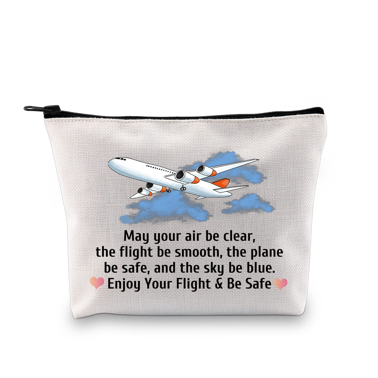 MBMSO Flight Attendant Makeup Bag - Premium Aviation Cosmetic Travel Pouch for Cabin Crew & Travel Enthusiasts | Perfect Stewardess Gift, Toiletry Organizer & Air Travel Essential (Ideal for Flight Crew Appreciation, Business Trips & Vacation Packing)