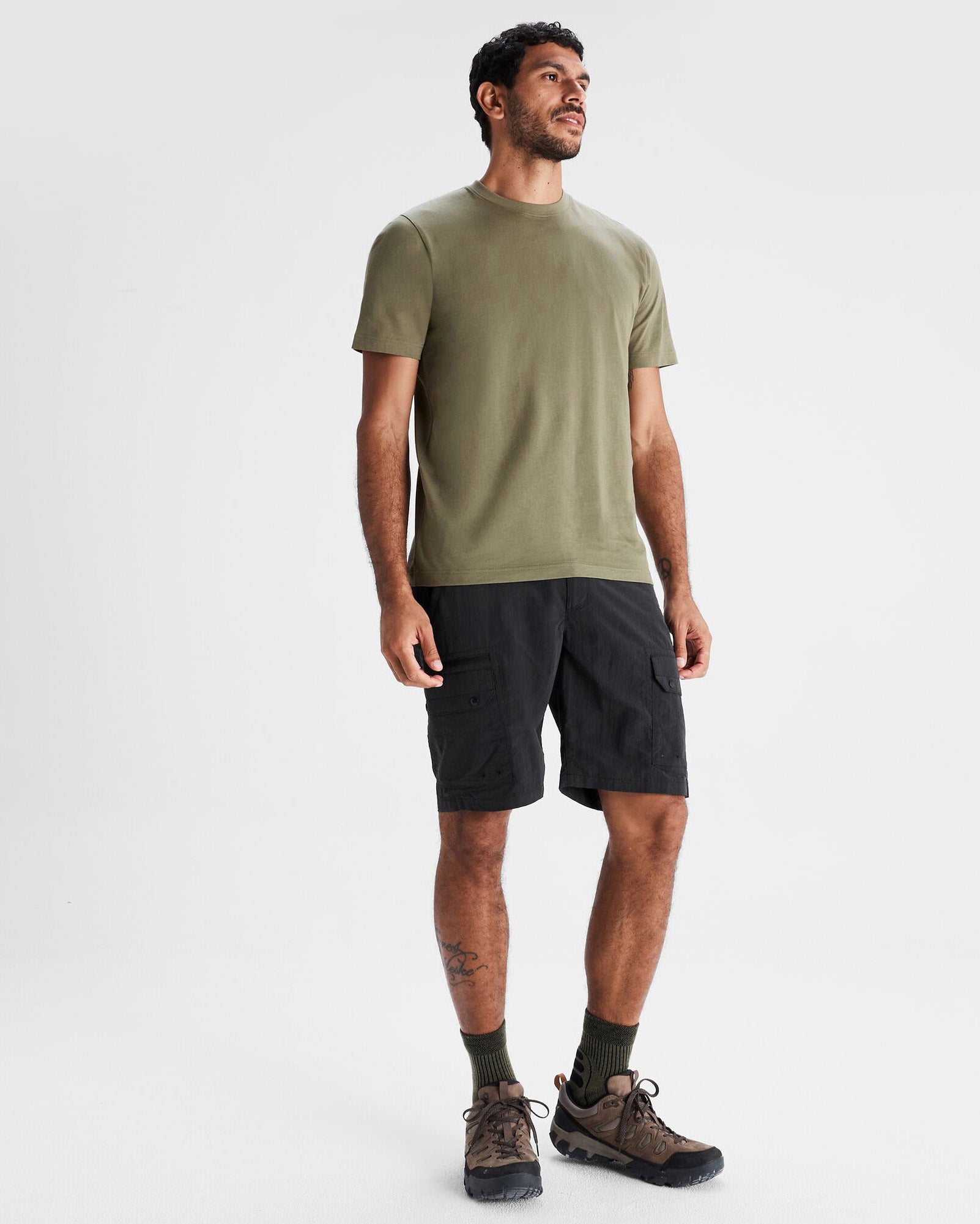 Men's EVRY Day Cargo Shorts - Comfortable Stretch Fabric with Multiple Pockets | Perfect for Outdoor Activities, Hiking, and Casual Wear (Black)