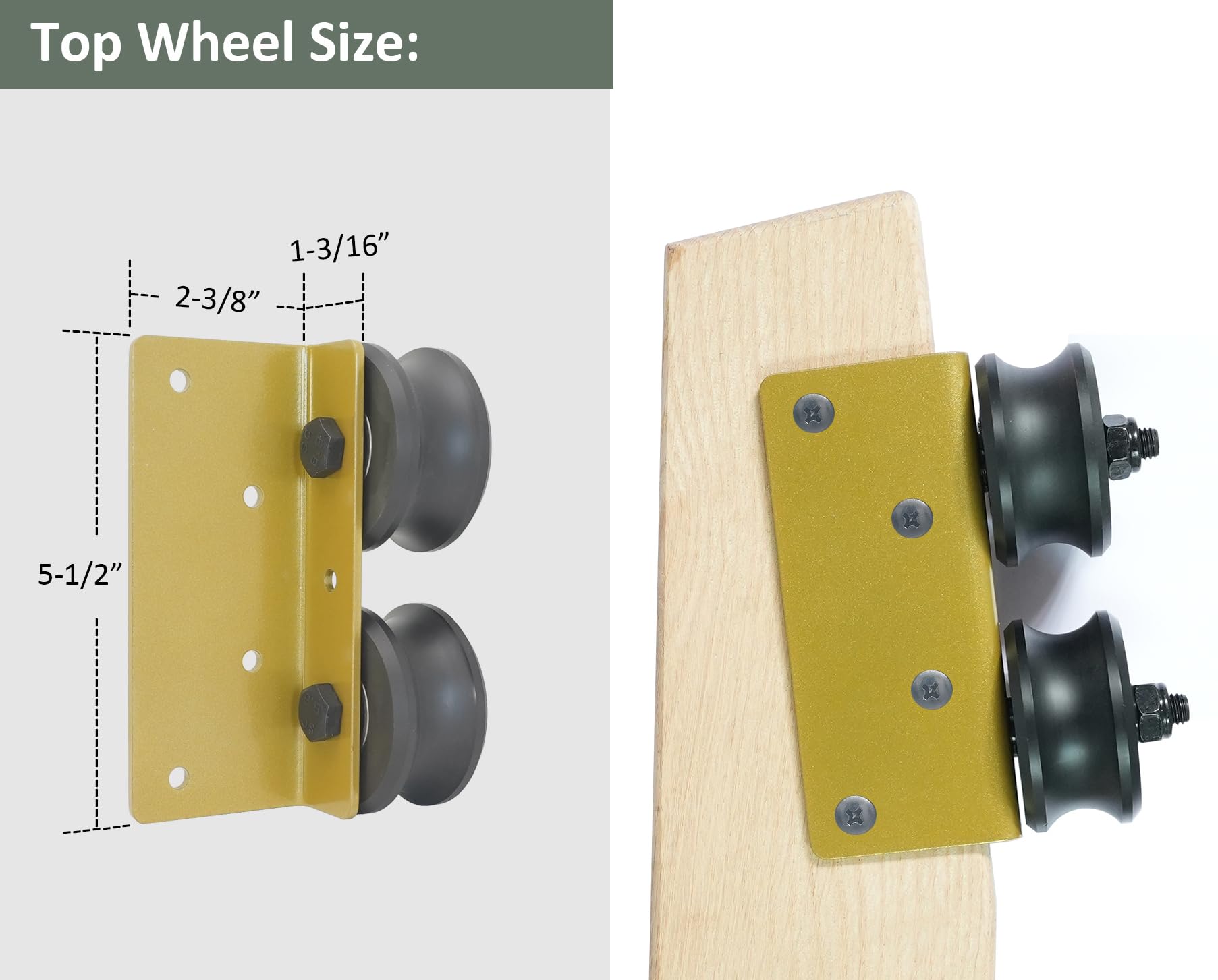 10FT Sliding Library Ladder Hardware Kit - Complete Rolling Track System with Floor Roller & Brake for Wooden Ladders (Ladder Not Included) - Golden Finish - Perfect for Home Libraries, Lofts, and High Shelves