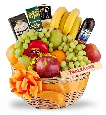 Premium Wooden Fruit Basket - Elegant & Durable for Fresh Fruits Display - Perfect for Kitchen, Dining Table, Party Serving, and Gift Giving