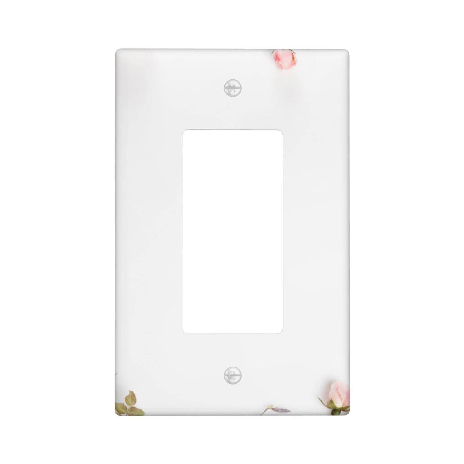 Luxury Pink Flower Decorative Switch Plate and Outlet Cover - Floral Rocker Wall Plate for Light Switch Decor | Perfect for Bedroom, Living Room, and Home Interior Design