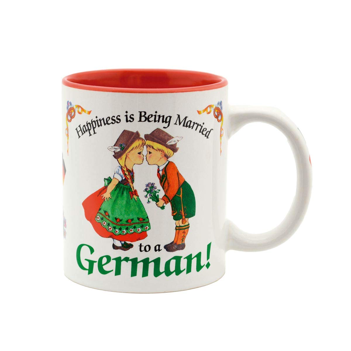 German-Themed Ceramic Coffee Mug - 12 oz Gift for Couples & Weddings