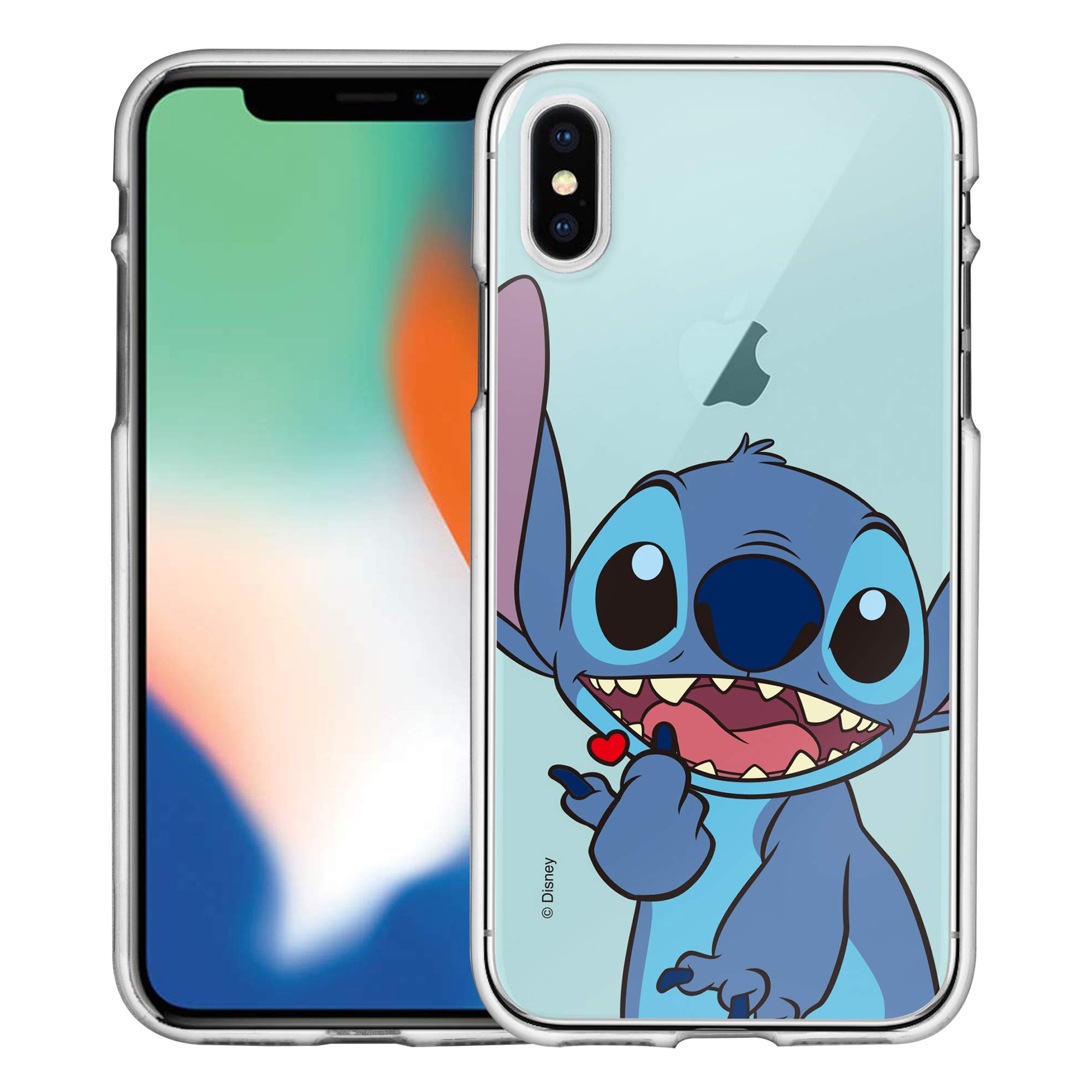 iPhone Xs/X Clear TPU Soft Jelly Phone Case with Color Stitch Design - Slim Protective Cover for Everyday Use & Fashion Style